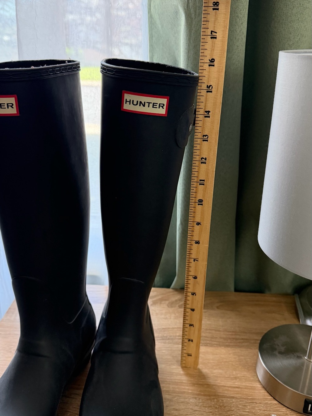 Hunter Black Tall Matte Rain Boots - Picture 7 of 7